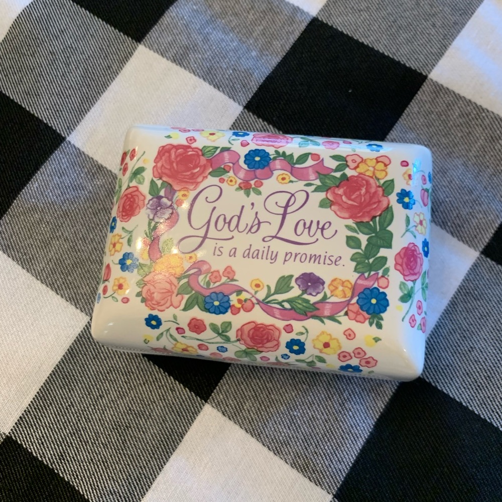 Ceramic box with scripture verses